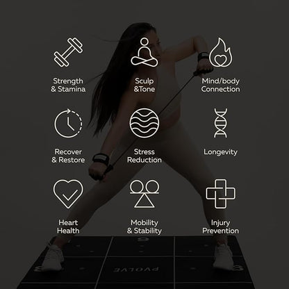 Pvolve Precision Mat - Home Workout Equipment 4.6â€™ x 4â€™ x 2.2mm Rubber