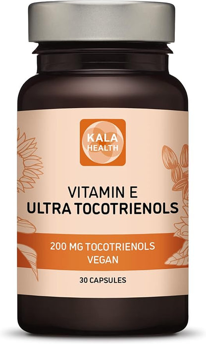 KALA HEALTH Ultra Tocotrienol 200mg Vitamin E Vegan – All 4 tocotrienols - Tocopherol Free - Supports Immune Health & Antioxidant Health Tocotrienols Supplement