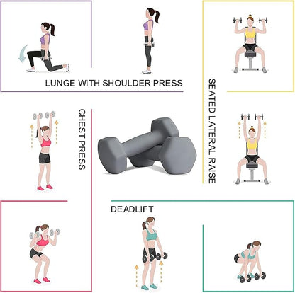 Balelinko Home Gym Equipment Workouts Strength Training Weight 10LB Gray,