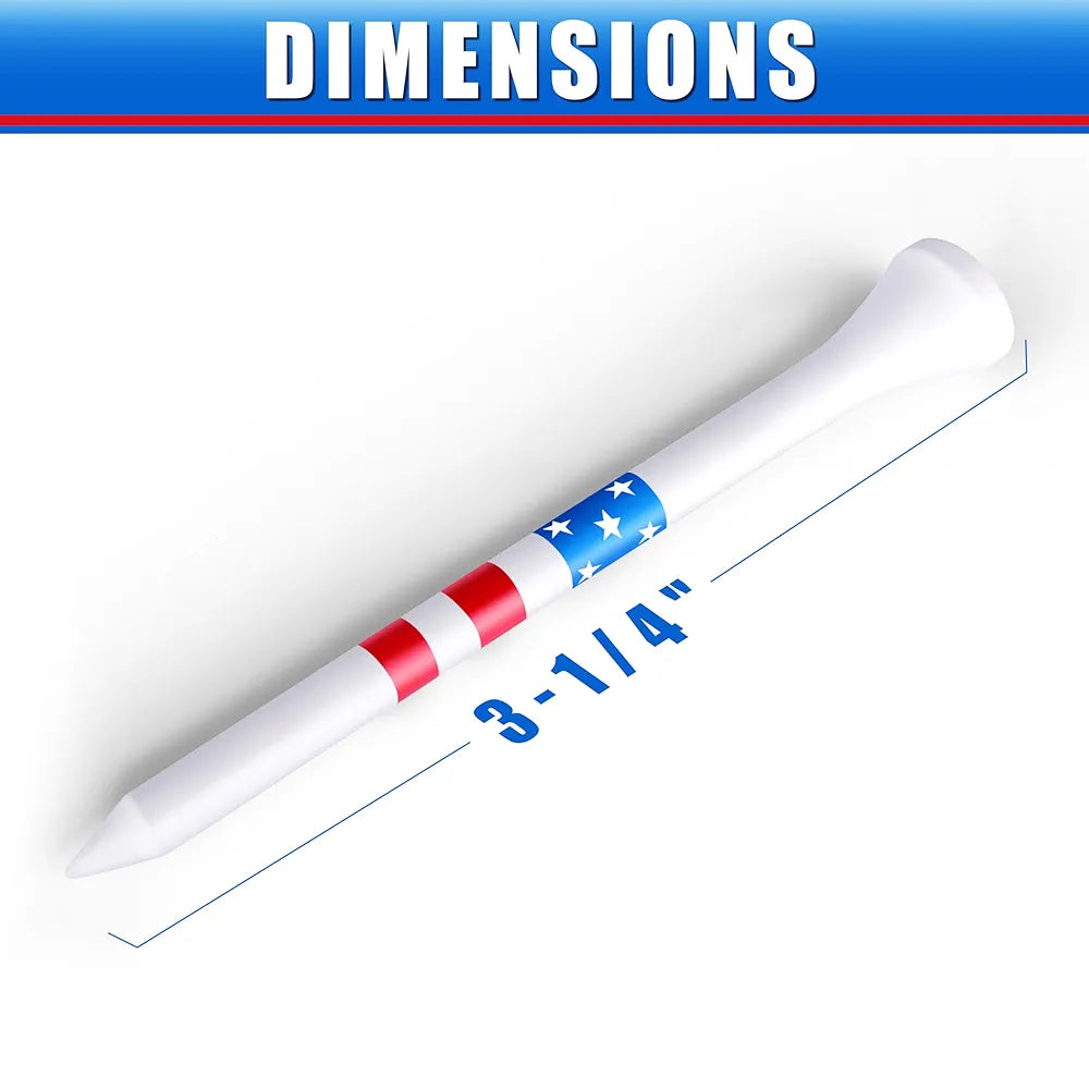 Premium Golf Tees Choose Between 200 Count or 100 Count, Professional Marking System Golf Tees 3-1/4 Inch, Reduce Friction Side Spin More Stable Golf Tees