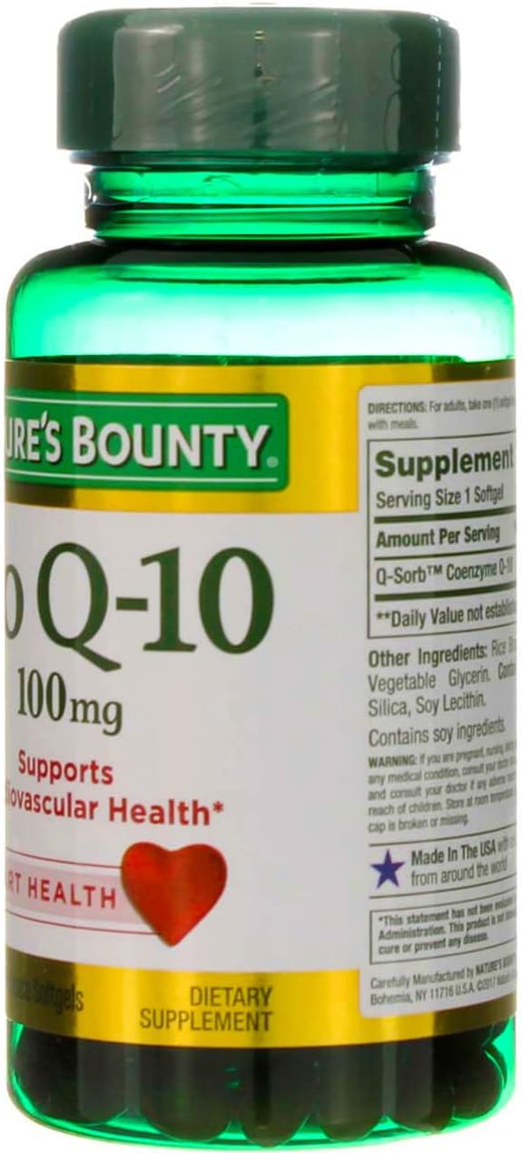 Nature's Bounty Co Q-10 100 mg Dietary Supplement Softgels - 75 ct, Pack of 2