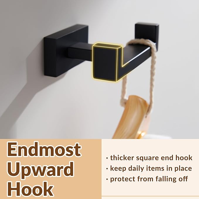 APLusee Double Robe Towel Hook