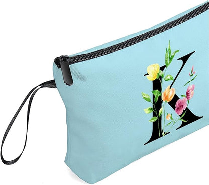 SEAMOON Birthday Thank You Appreciation Monogrammed Gifts for Mom Aunt Teacher Sister Friend Coworkers Bride Bridesmaid Makeup Cosmetic Bag with Mirror Mothers Day Christmas Graduation K