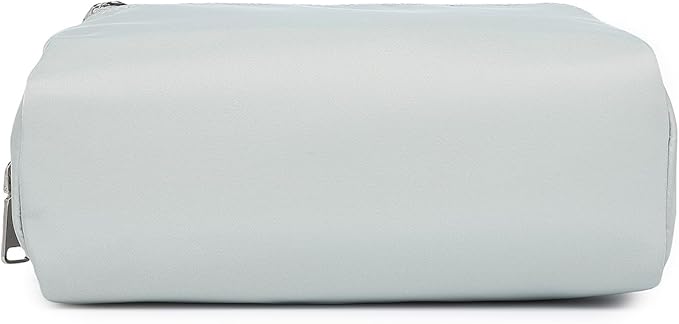 Nylon Female cosmetic bags Canvas toiletry bags Wash bags with large capacity Simple design (Nylon/Gray)