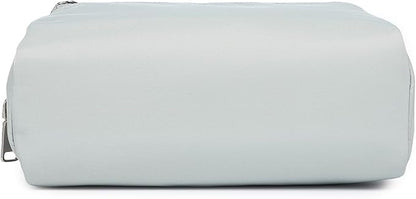 Nylon Female cosmetic bags Canvas toiletry bags Wash bags with large capacity Simple design (Nylon/Gray)