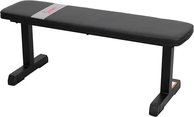 Sunny Health & Fitness Flat Weight Bench Optional