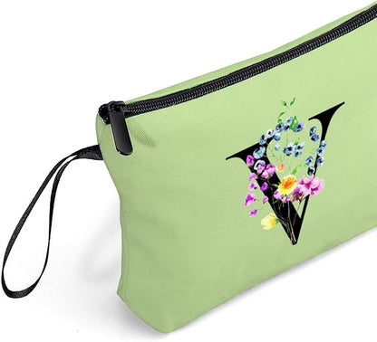 SEAMOON Maid of Honor Friendship Birthday Gifts for Women Her Aunt Sister Bridesmaid Coworkers Bride Personalized Makeup Cosmetic bag with Mirror Mothers Day Christmas Graduation V
