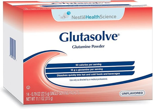 Glutamine Powder, Unflavored, 0.79 Oz Packet, 14 Pack