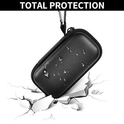 Heart Rate Monitor Case for AliveCor for KardiaMobile 1L 6L Personal EKG Monitor Storage Holder Fits for Cardiac Mobile Portable Heart Rate Monitor Bag Organizer (Pill Box Include) (Full Black)
