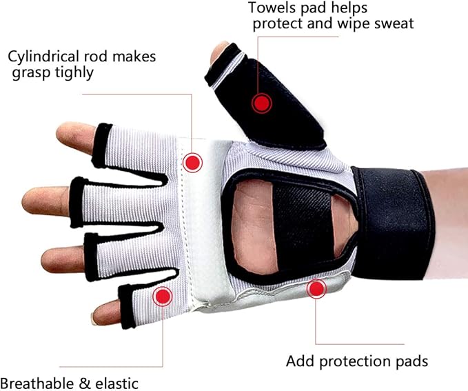 Boxing Gloves Men Gloves Kickboxing Gloves Punching Bag Gloves Karate Gloves Half Finger Kickboxing Gloves Taekwondo Sparring Glove Hand Wraps for Boxing Gloves Women for Kids Muay Thai