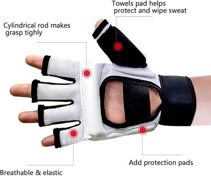 Boxing Gloves Men Gloves Kickboxing Gloves Punching Bag Gloves Karate Gloves Half Finger Kickboxing Gloves Taekwondo Sparring Glove Hand Wraps for Boxing Gloves Women for Kids Muay Thai