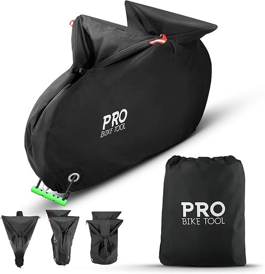Pro-Bike Tool Cover for Outdoor Storage - Waterproof Bicycle Cover for Stationary 2 XL Bikes - Heavy Duty Ripstop, Anti UV Material - Weather Protection for Mountain & Road Bikes