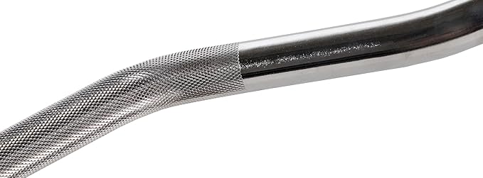 Signature Fitness Standard Threaded Curl Barbell Curl Bar 48 inch