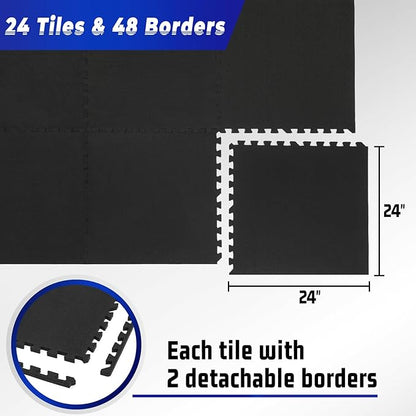 SUPERJARE 0.56'' Thick 24 Pcs 96 Sq Ft