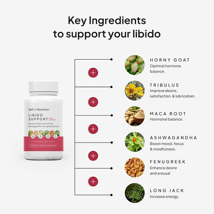 Libido Support for Women, Sensitivity & Desire, Women's libido- Female libido Booster with Horny Goat Weed, maca, tribulus, ashwagandha & More - USA, Keto - 60 Capsules