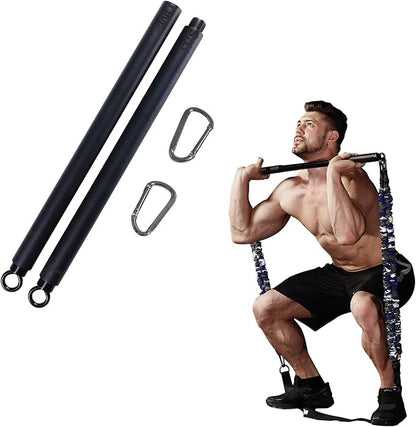 INNSTAR Home Gym Workout bar 38" Black Max 800lb for (Black-38'')