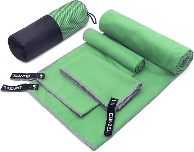 Eunzel Quick Dry Camping Towel 3 Size 1 Pack,Fast