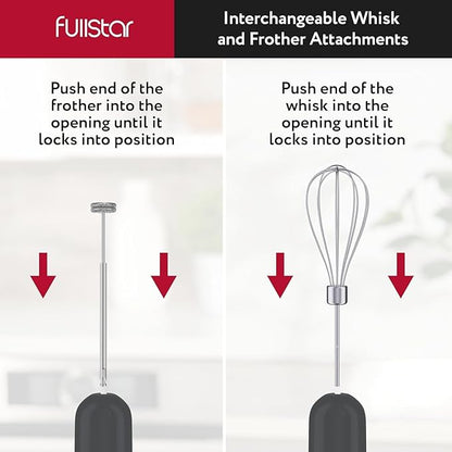 fullstar Immersion Blender Set, 9-Speed 500W Handheld Electric Hand Mixer, Smoothie Blender (3-in-1, Black)