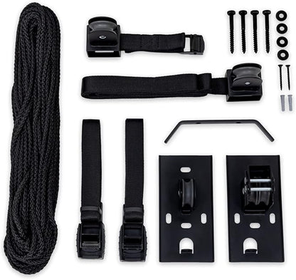 StoreYourBoard Kayak and Canoe Ceiling Pulley System, Garage Mount Storage Hoist, Heavy Duty Holds 150 lbs, Indoor Organizer
