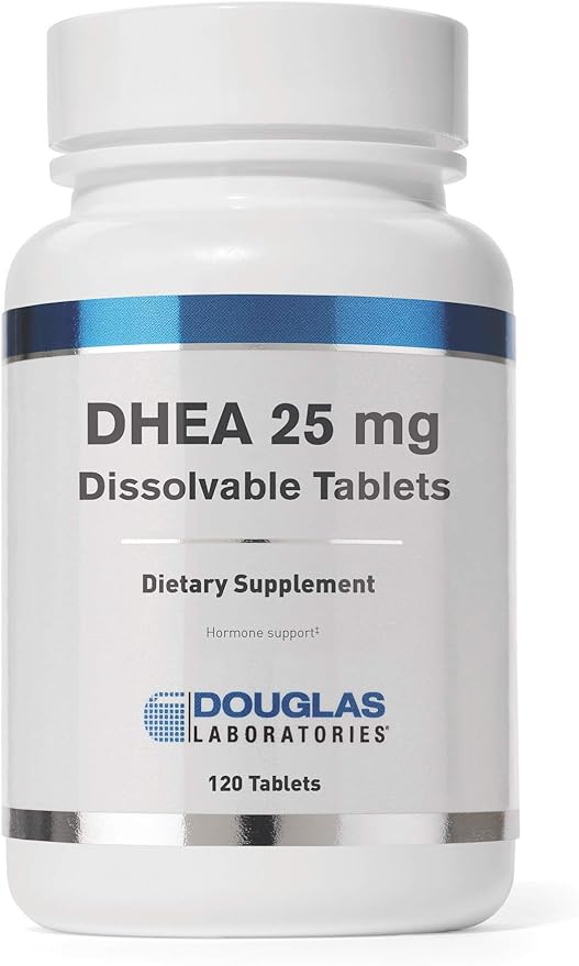 Douglas Laboratories DHEA 25 mg Dissolvable Tablets | Supports Immune Health, Brain, Bones, Metabolism and Lean Body Mass* | 120 Tablets