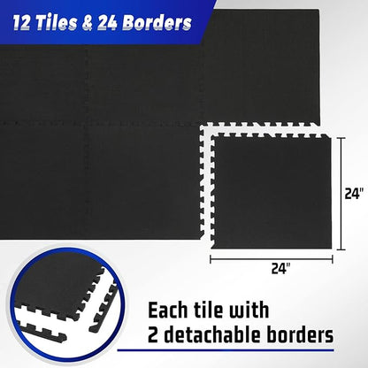 SUPERJARE 0.56“ Thick Exercise Equipment Mats