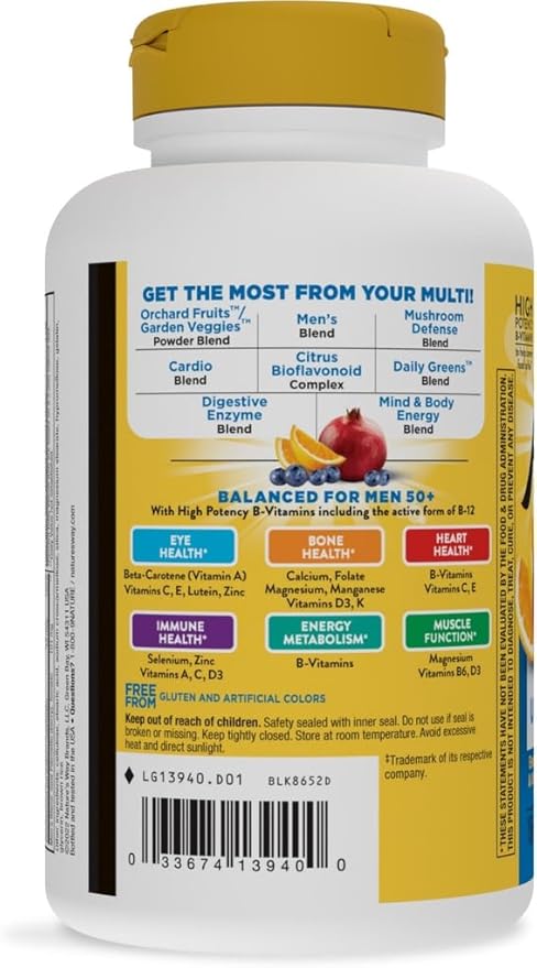 Alive! Once Daily Men's 50+ Ultra - 60 Tablets by Nature's Way