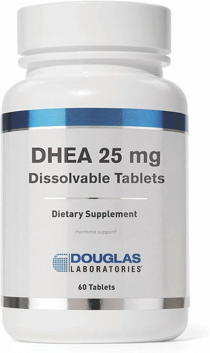 Douglas Laboratories DHEA 25 mg Dissolvable Tablets | Supports Immune Health, Brain, Bones, Metabolism and Lean Body Mass* | 60 Tablets