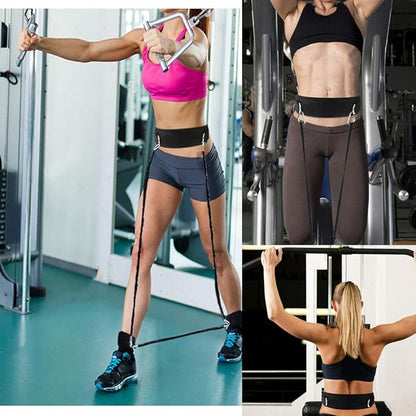 Waist Belt Neoprene Padded Gym Pulley Strap