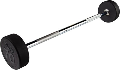 Body-Solid Rubber Coated Fixed Weights Straight Barbells- Weighted