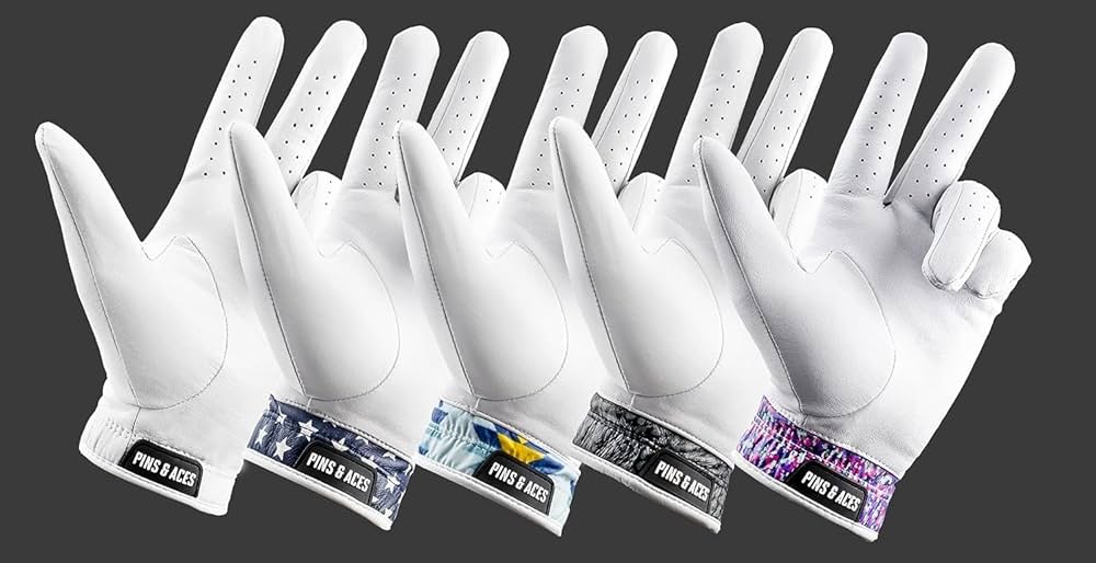 Pins & Aces - Rocket Pop Golf Glove Design - Premium AAA Cabretta Leather, Long-Lasting Durable Tour Glove for Men or Women - Premium Leather Golf Glove Left & Right Hand