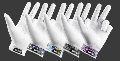 Pins & Aces - Rocket Pop Golf Glove Design - Premium AAA Cabretta Leather, Long-Lasting Durable Tour Glove for Men or Women - Premium Leather Golf Glove Left & Right Hand