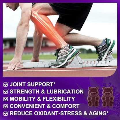 Glucosamine Chondroitin Gummies - 2- Pack, Extra Strength 1500mg Glucosamine with MSM & Elderberry, Joint Support Supplement, Best Cartilage & Immune Support Supplement for Men and Women - 120 count