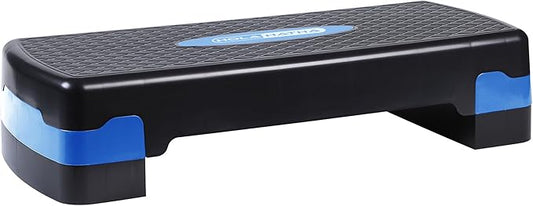 HolaHatha Compact Portable Aerobic Step Platform Exercise Fitness Equipment, Cardio Stepper with Adjustable Height for Home Gym