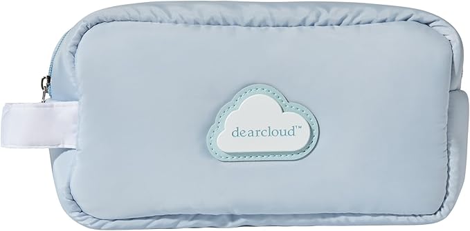 Soft Blue Cosmetics Bag - Lightweight Makeup Bag & Travel Organizer (Soft Blue)