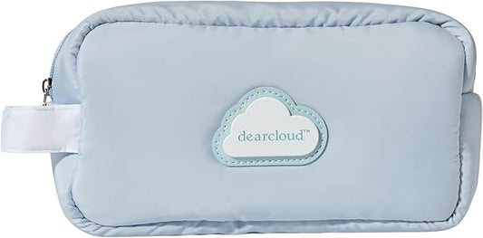 Soft Blue Cosmetics Bag - Lightweight Makeup Bag & Travel Organizer (Soft Blue)