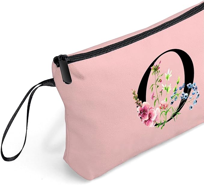 SEAMOON Happy Birthday Friendship Bridesmaid Team Gifts for Employees Women Mom Girl Daughter Teenage Personalized Make up Cosmetic Bag Travel with Mirror Mothers Day Christmas Graduation O
