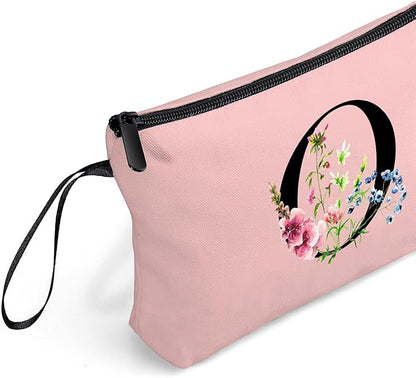 SEAMOON Happy Birthday Friendship Bridesmaid Team Gifts for Employees Women Mom Girl Daughter Teenage Personalized Make up Cosmetic Bag Travel with Mirror Mothers Day Christmas Graduation O