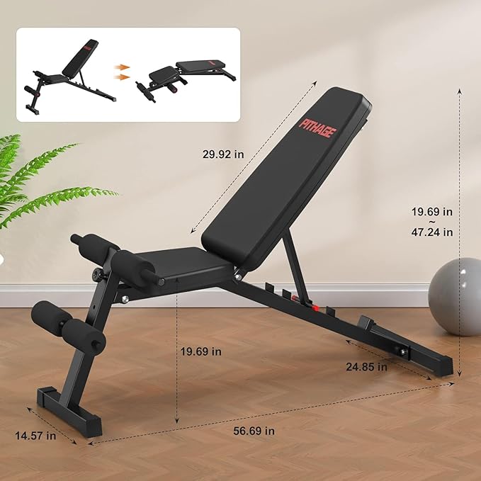 Weight Bench Workout Bench for Home Gym Adjustable 660LBS