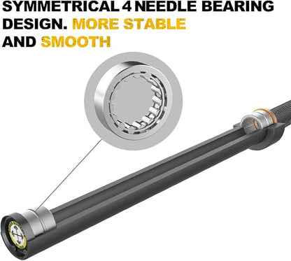 POWER GUIDANCE Olympic Barbell Solid Bar 7ft Strength 1600-Pound Capacity