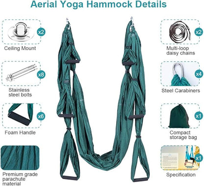 Aerial Yoga Swing Set Trapeze Yoga Hammock Kit