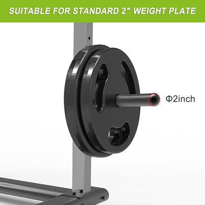 Kipika J-Hooks and Weight Plate Holder Set for 2" x 2" and 3" x 3" Power Rack - Squat Rack Attachments for Strength Training and Weight Storage - Fit Standard 1-inch and Olympic 2-inch weight plates