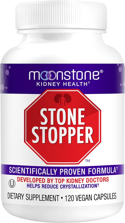 Stone Stopper Capsules, Kidney Stone Prevention, Calcium Oxalate Protector, Alkali Citrate Support Supplement, Developed by Urologists to Support Kidney Health, 30 Day Supply (120 Count)