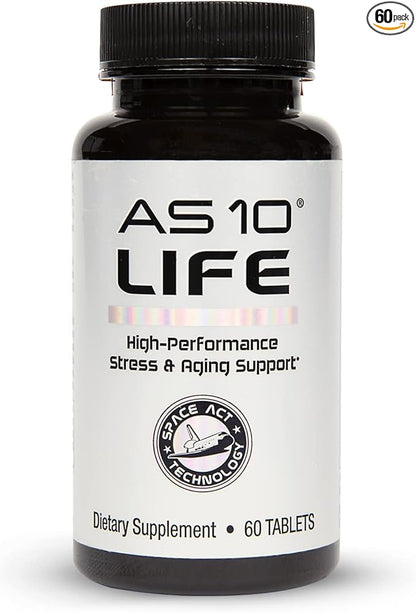 AS 10® Life Multivitamin – 60 ct, Stress, Immune Support & Anti Aging Supplement with Antioxidants, Vitamin C, Resveratrol, Alpha Lipoic Acid, Lutein & Zeaxanthin and Chelate Minerals