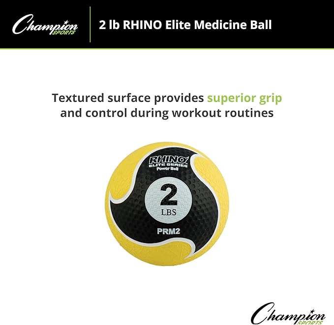 Champion Sports Rhino Elite Medicine Ball - In