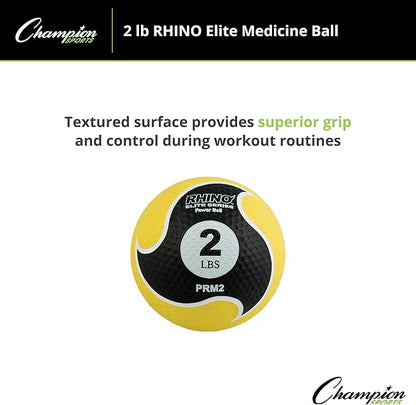 Champion Sports Rhino Elite Medicine Ball - In