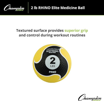 Champion Sports Rhino Elite Medicine Ball - In