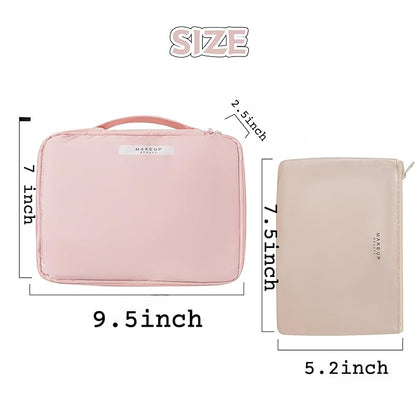 Travel Makeup Bag Cosmetic Bag Makeup Bag Toiletry bag for women and men(Pink)