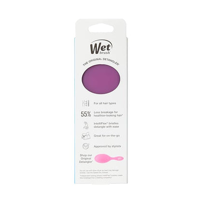 Wet Brush Mini Detangler Hair Brush, Purple Frost, Detangling Travel Hairbrush, Ultra-Soft IntelliFlex Bristles Glide Through Tangles with Ease, Pain-Free, All Hair Types