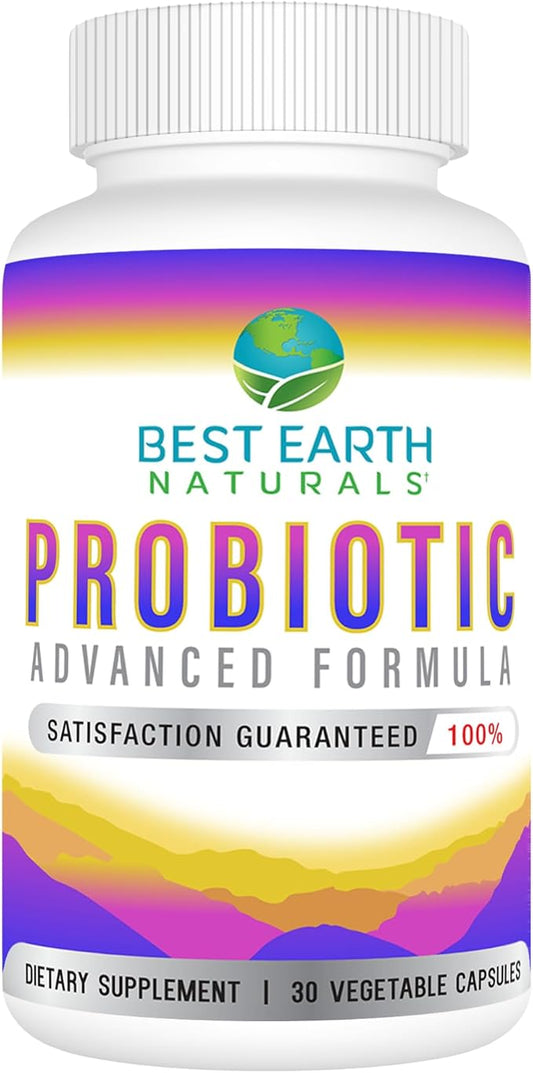 Best Earth Naturals Probiotics Advanced Formula for Women and Men with 5.75 Billion CFU - 30 Capsules (30 Day Supply)