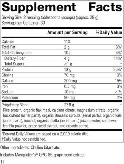 Standard Process SP Complete Dairy Free-Whole Food Nutrition, Immune Support, and Antioxidant Support with Rice Protein, Grapeseed Extract, and Choline - Vegetarian, Dairy Free-32 Ounce, 30 Servings